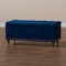 Baxton Studio Kaylee Navy Blue Velvet Upholstered Tufted Storage Ottoman Bench 160-9935 - alternate 2